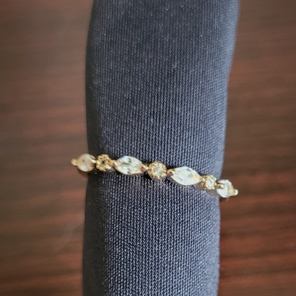 Marquise & Round CZ Stackable Ring in Gold Plsted